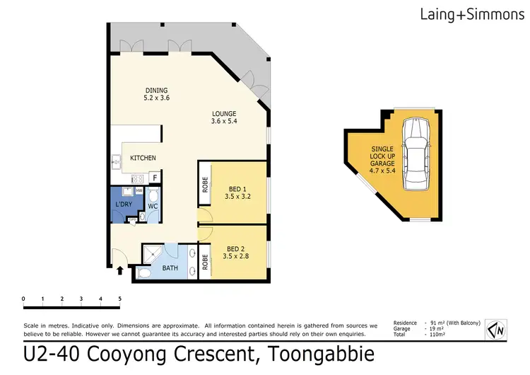 Floorplan of Homely unit listing, 2/40 Cooyong Crescent, Toongabbie NSW 2146