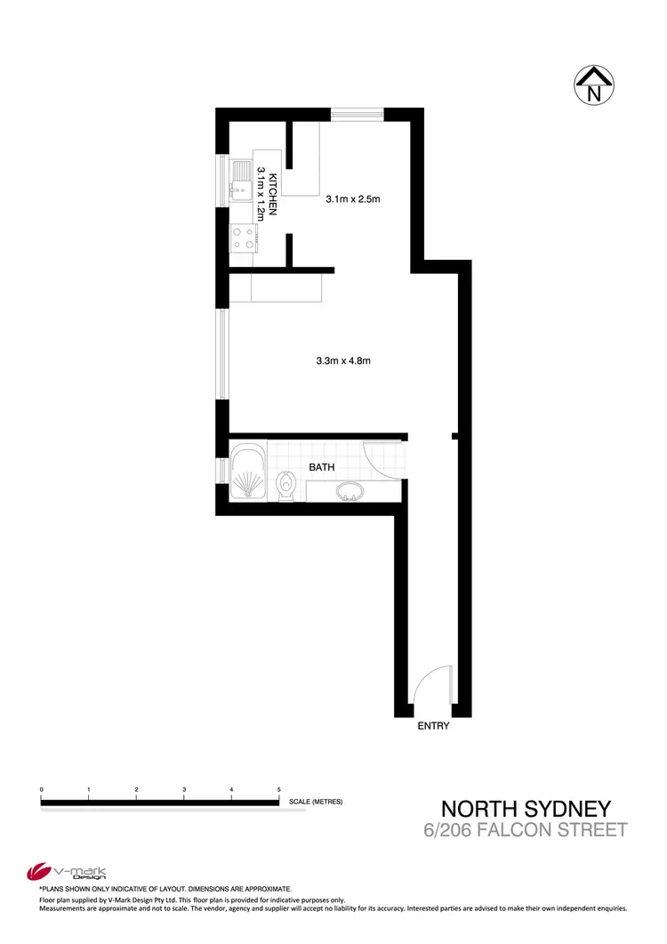 Floorplan of Homely apartment listing, 6/206 Falcon Street, North Sydney NSW 2060