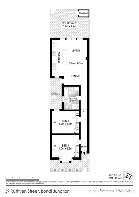 Floorplan of Homely terrace listing, 39 Ruthven Street, Bondi Junction NSW 2022