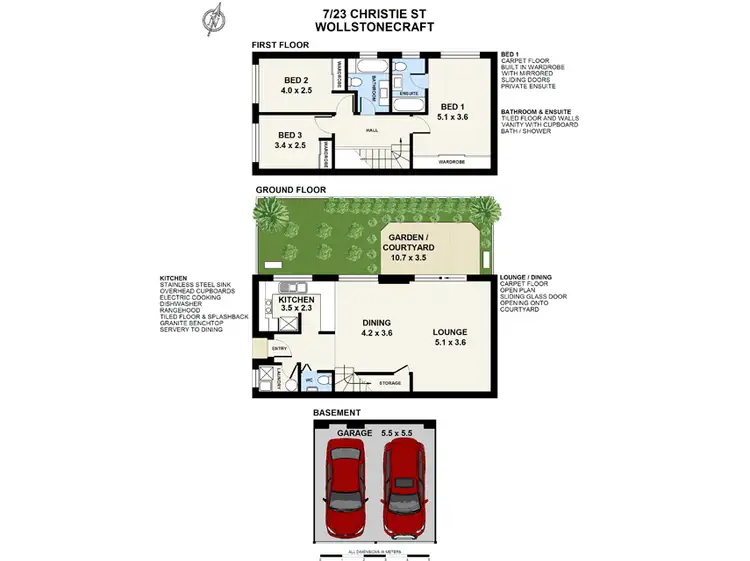 Floorplan of Homely townhouse listing, 7/23-25 Christie Street, Wollstonecraft NSW 2065