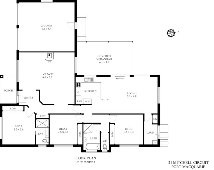 Floorplan of Homely house listing, 21 Mitchell Circuit, Port Macquarie NSW 2444