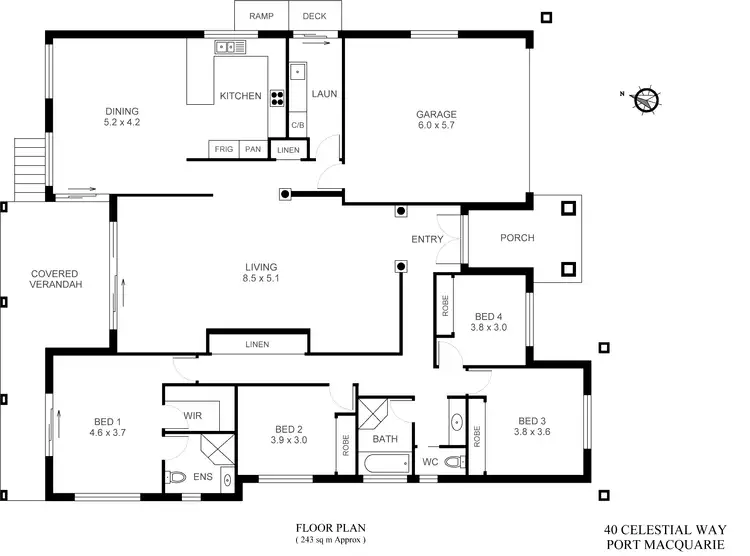 Floorplan of Homely house listing, 40 Celestial Way, Port Macquarie NSW 2444
