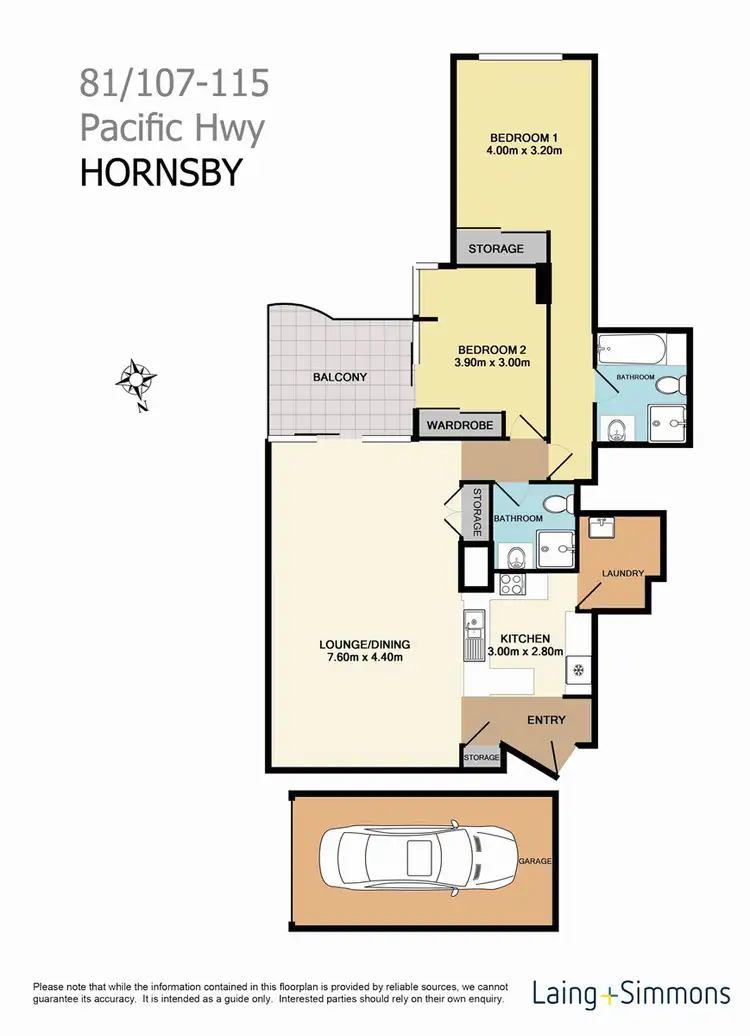 Floorplan of Homely apartment listing, 81/107-115 Pacific Highway, Hornsby NSW 2077