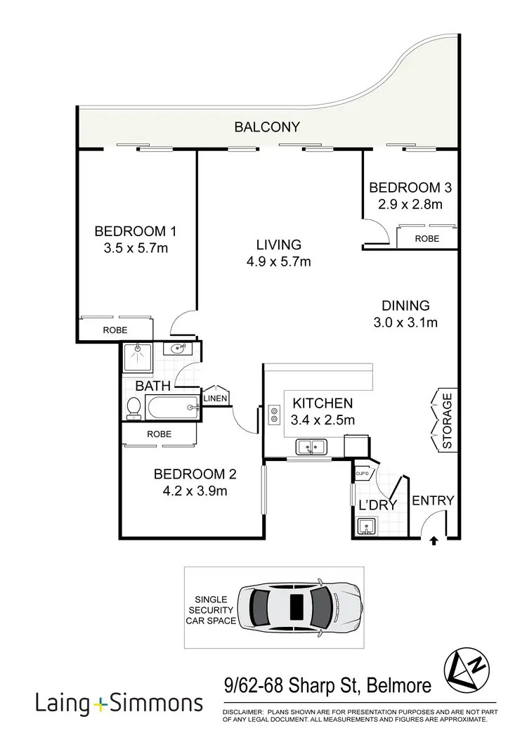 Floorplan of Homely apartment listing, 9/62- 68 Sharp Street, Belmore NSW 2192
