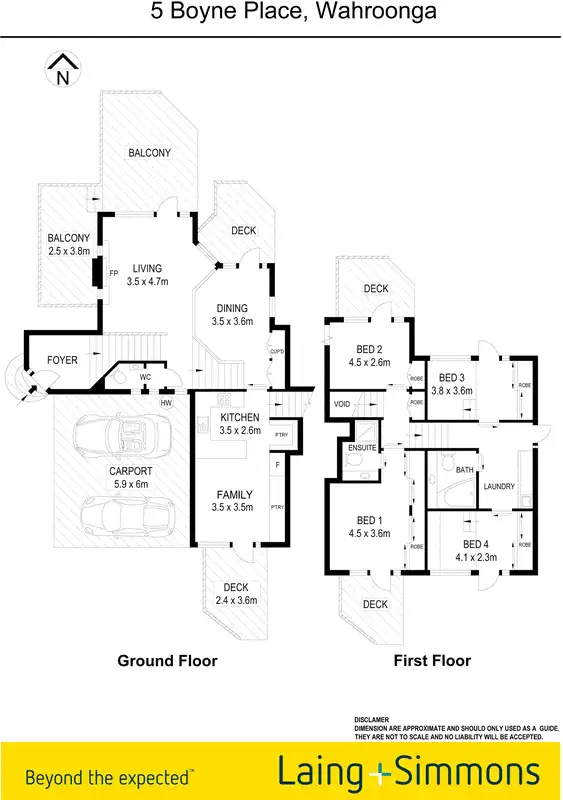 Floorplan of Homely house listing, 5 Boyne Place, Wahroonga NSW 2076
