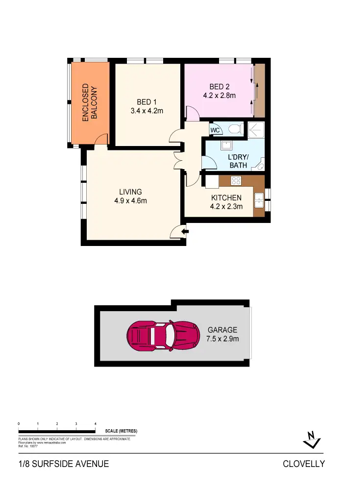 Floorplan of Homely unit listing, 1/8 Surfside Avenue, Clovelly NSW 2031