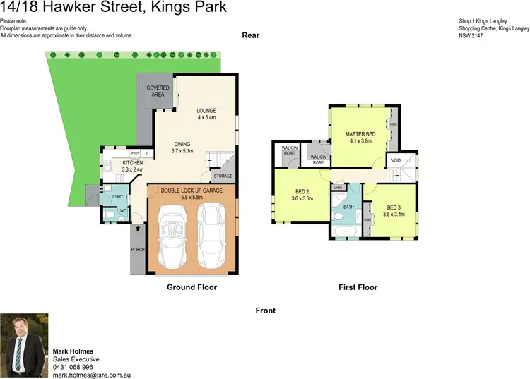 Floorplan of Homely townhouse listing, 14/18 Hawker Street, Kings Park NSW 2148