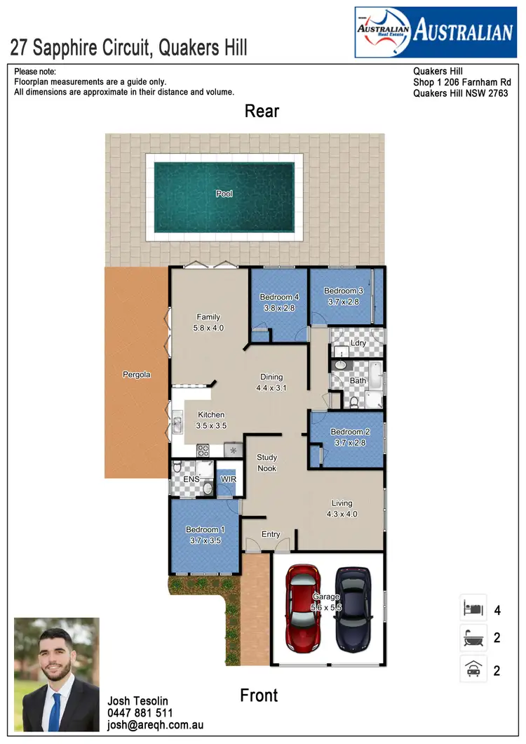 Floorplan of Homely house listing, 27 Sapphire Circuit, Quakers Hill NSW 2763