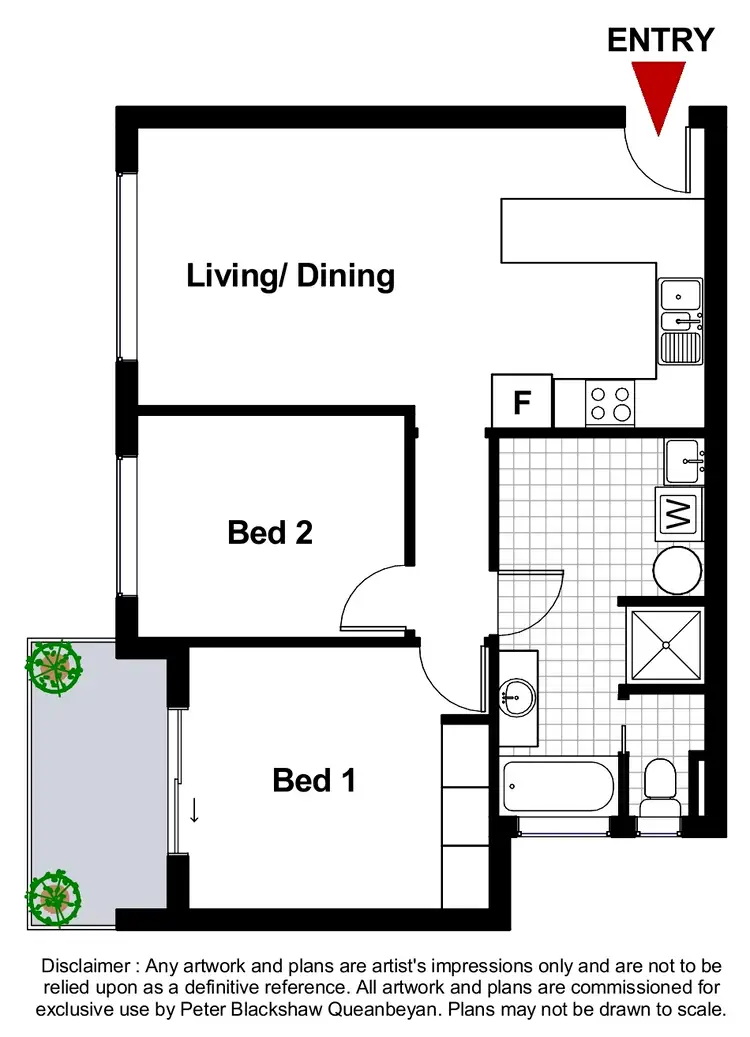 Floorplan of Homely unit listing, 2/4 Velacia Place, Queanbeyan NSW 2620