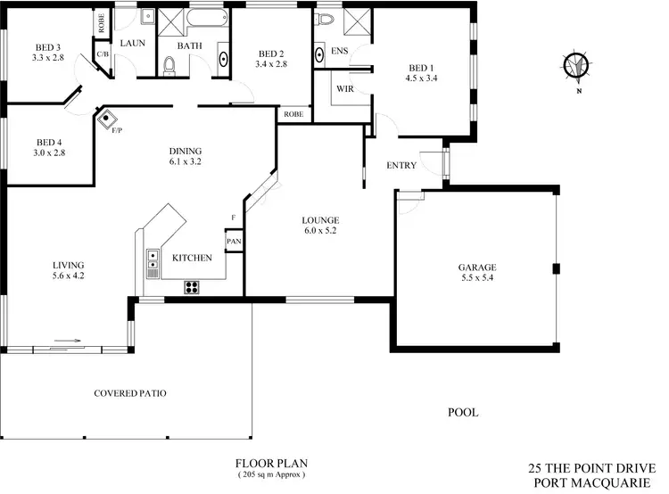Floorplan of Homely house listing, 25 The Point Drive, Port Macquarie NSW 2444