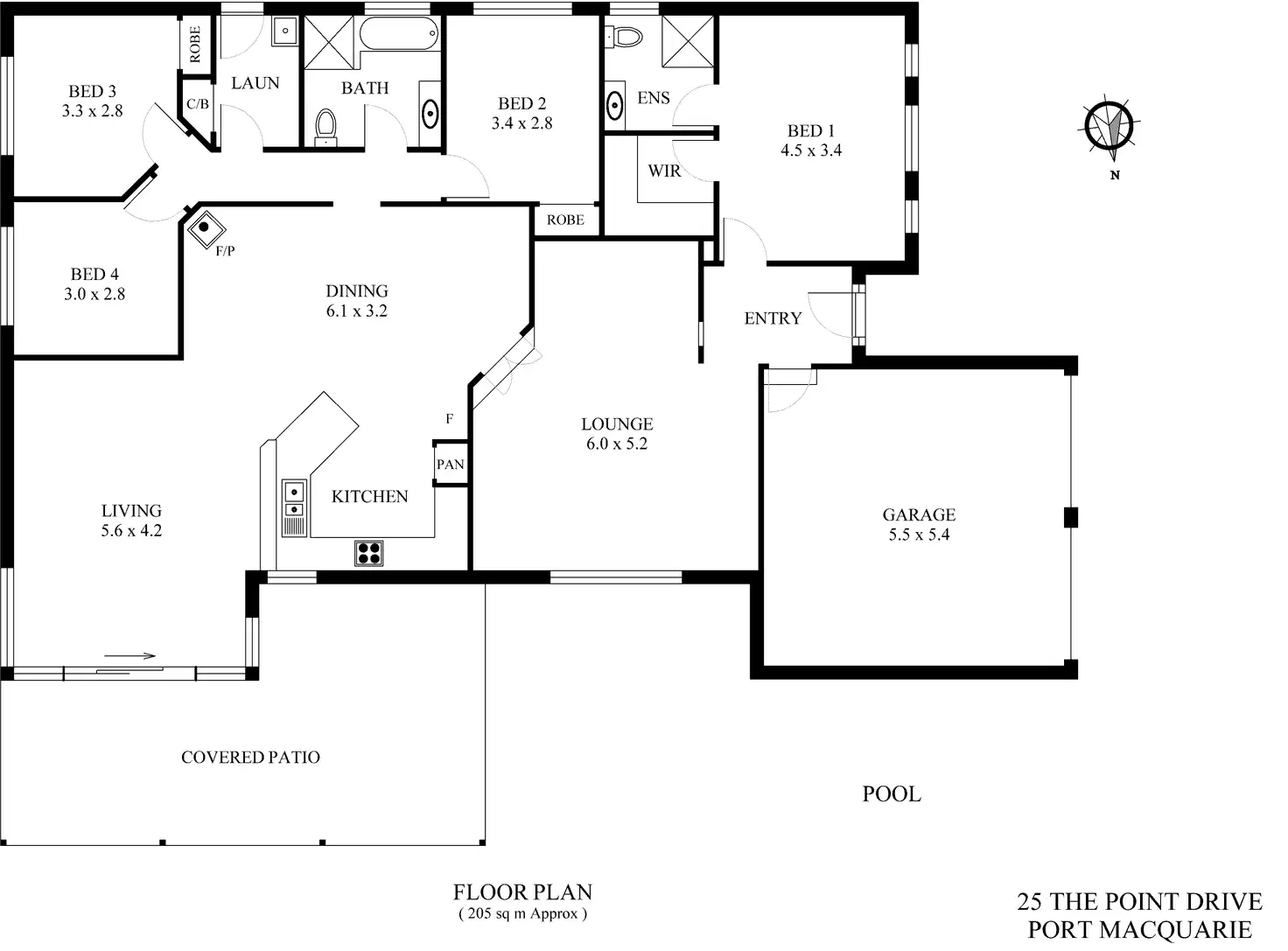 Floorplan of Homely house listing, 25 The Point Drive, Port Macquarie NSW 2444