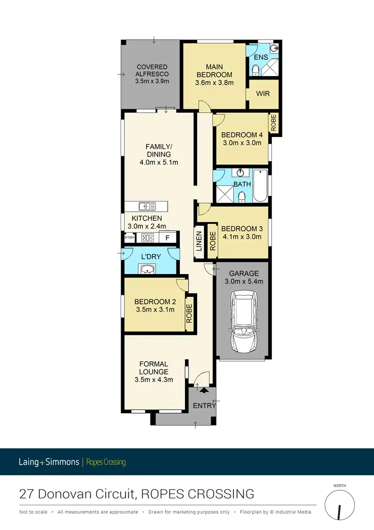 Floorplan of Homely house listing, Lot 3473 Donovan Circuit, Ropes Crossing NSW 2760