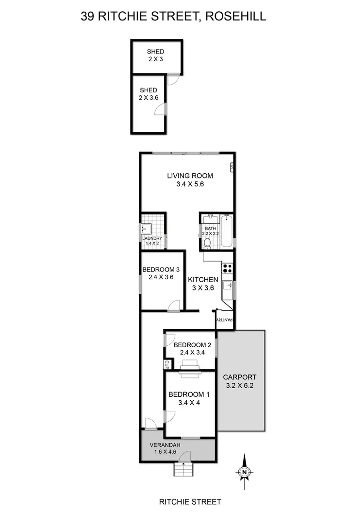 Floorplan of Homely house listing, 39 Ritchie Street, Rosehill NSW 2142