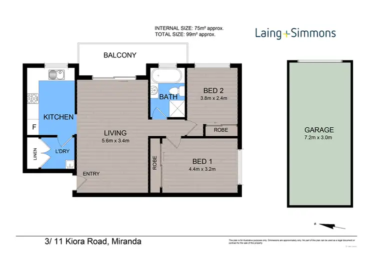 Floorplan of Homely apartment listing, 3/11 Kiora Road, Miranda NSW 2228