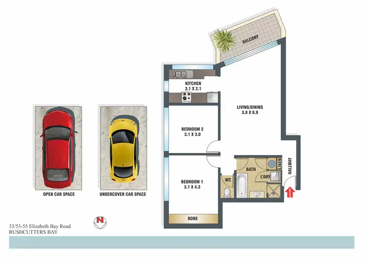 Floorplan of Homely apartment listing, 33/53-55 Elizabeth Bay Road, Elizabeth Bay NSW 2011