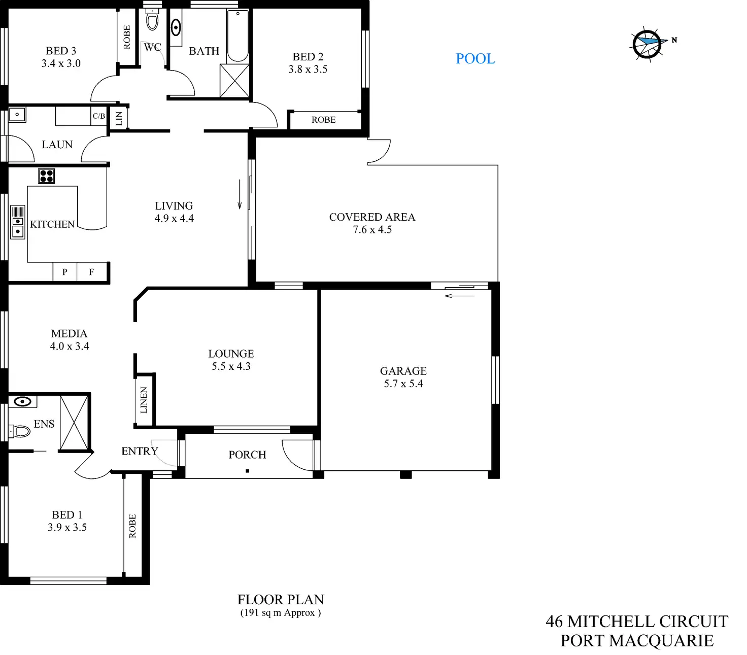Floorplan of Homely house listing, 46 Mitchell Circuit, Port Macquarie NSW 2444