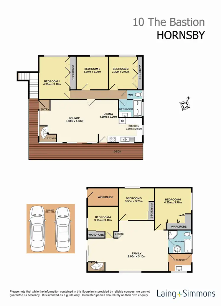 Floorplan of Homely house listing, 10 The Bastion, Hornsby NSW 2077