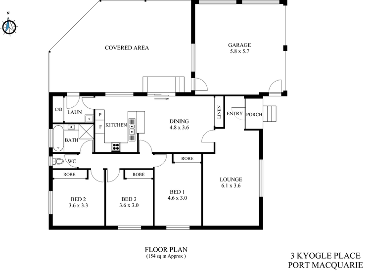 Floorplan of Homely house listing, 3 Kyogle Place, Port Macquarie NSW 2444