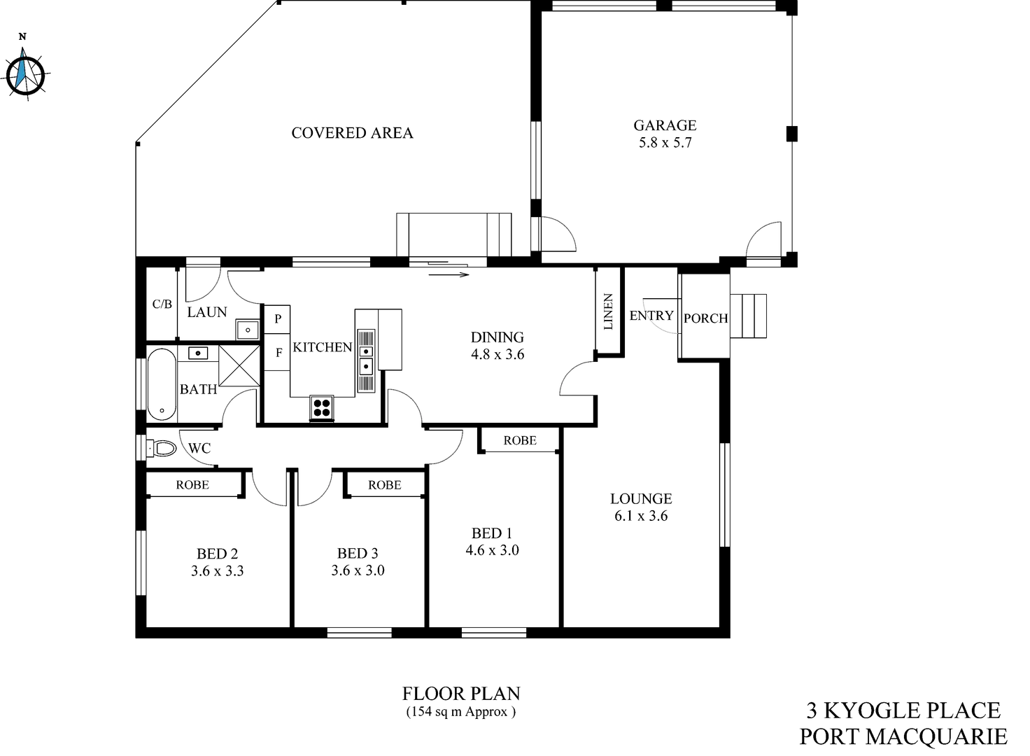 Floorplan of Homely house listing, 3 Kyogle Place, Port Macquarie NSW 2444