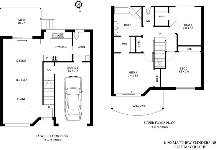 Floorplan of Homely townhouse listing, 4/192 Matthew Flinders Drive, Port Macquarie NSW 2444
