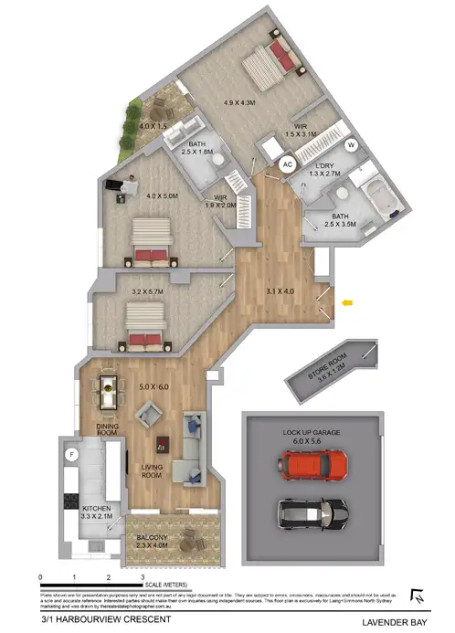 Floorplan of Homely apartment listing, 3/1 Harbourview Crescent, Milsons Point NSW 2061