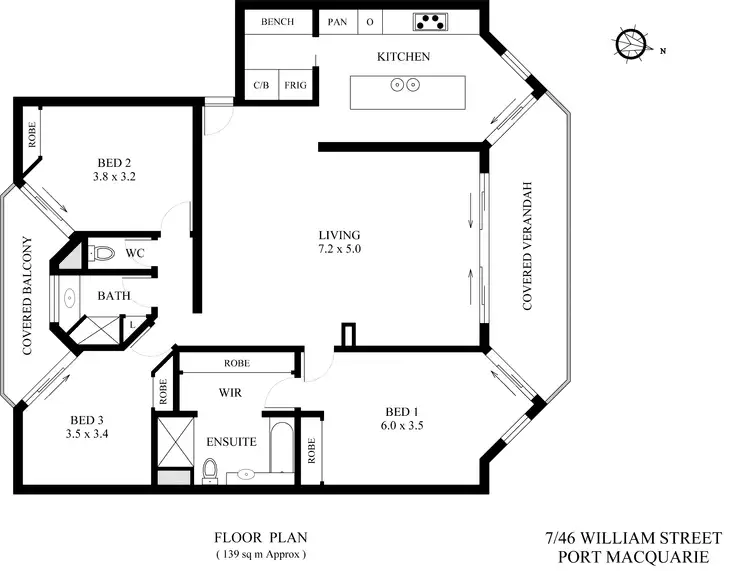 Floorplan of Homely unit listing, 7/46 William Street, Port Macquarie NSW 2444