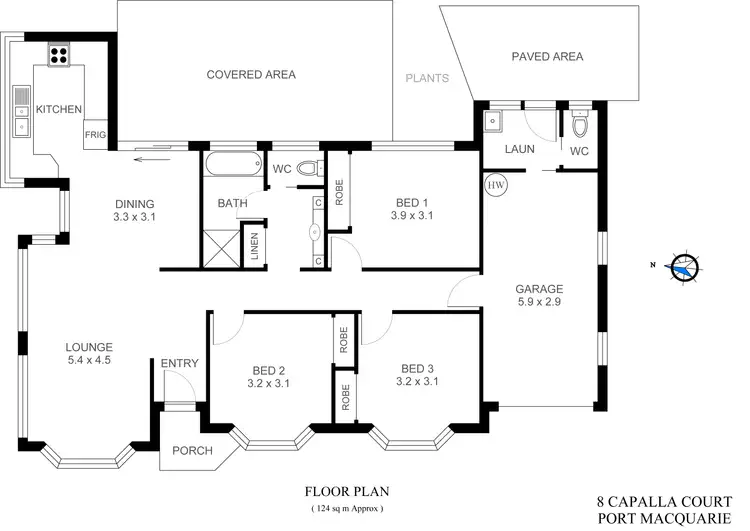 Floorplan of Homely house listing, 8 Capalla Court, Port Macquarie NSW 2444
