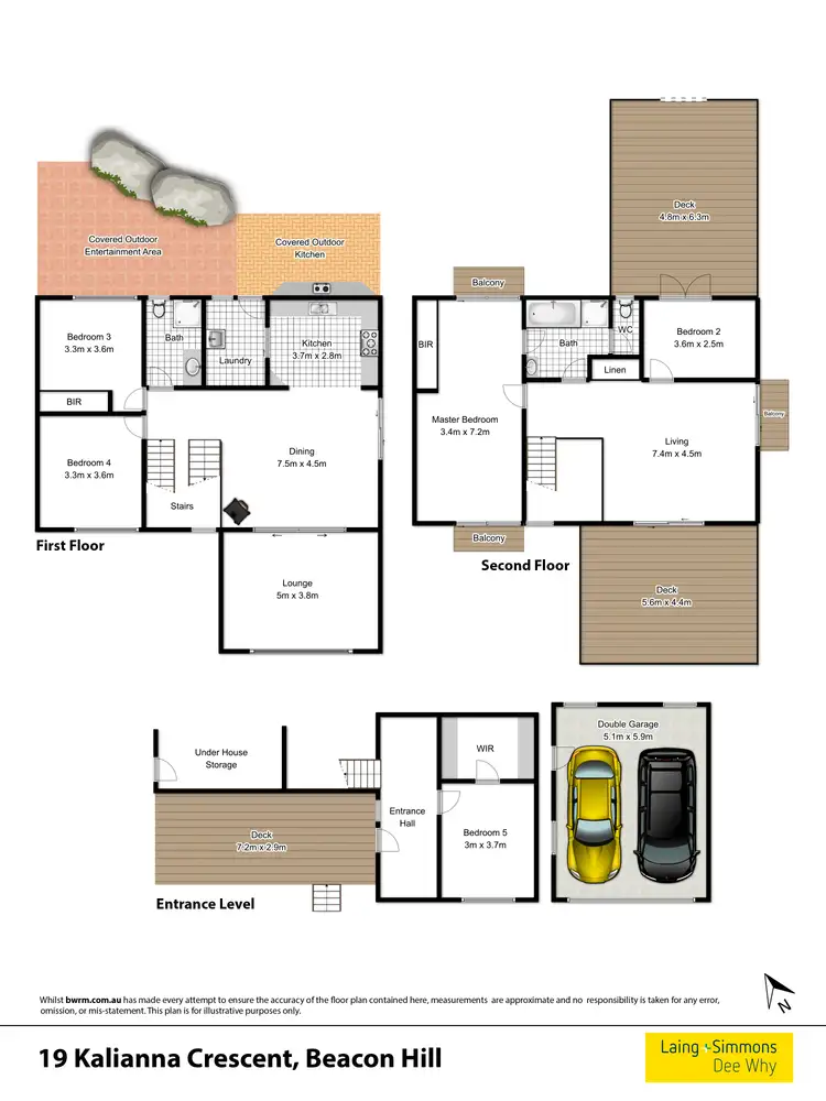 Floorplan of Homely house listing, 19 Kalianna Crescent, Beacon Hill NSW 2100