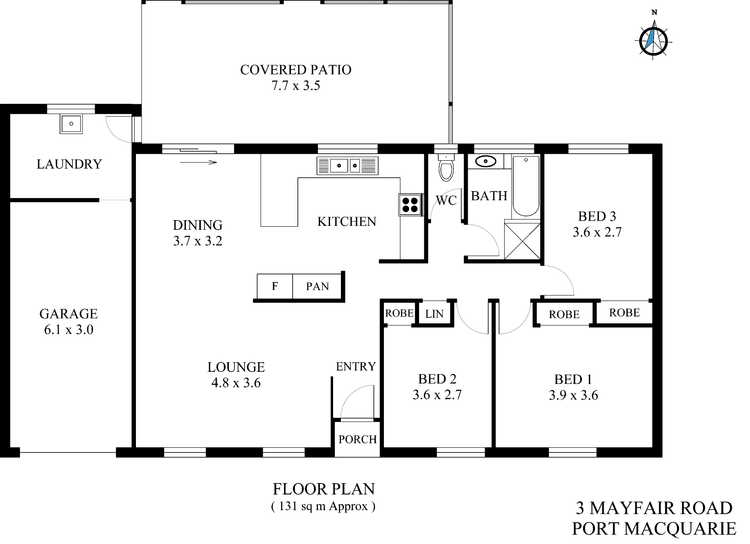 Floorplan of Homely house listing, 3 Mayfair Road, Port Macquarie NSW 2444