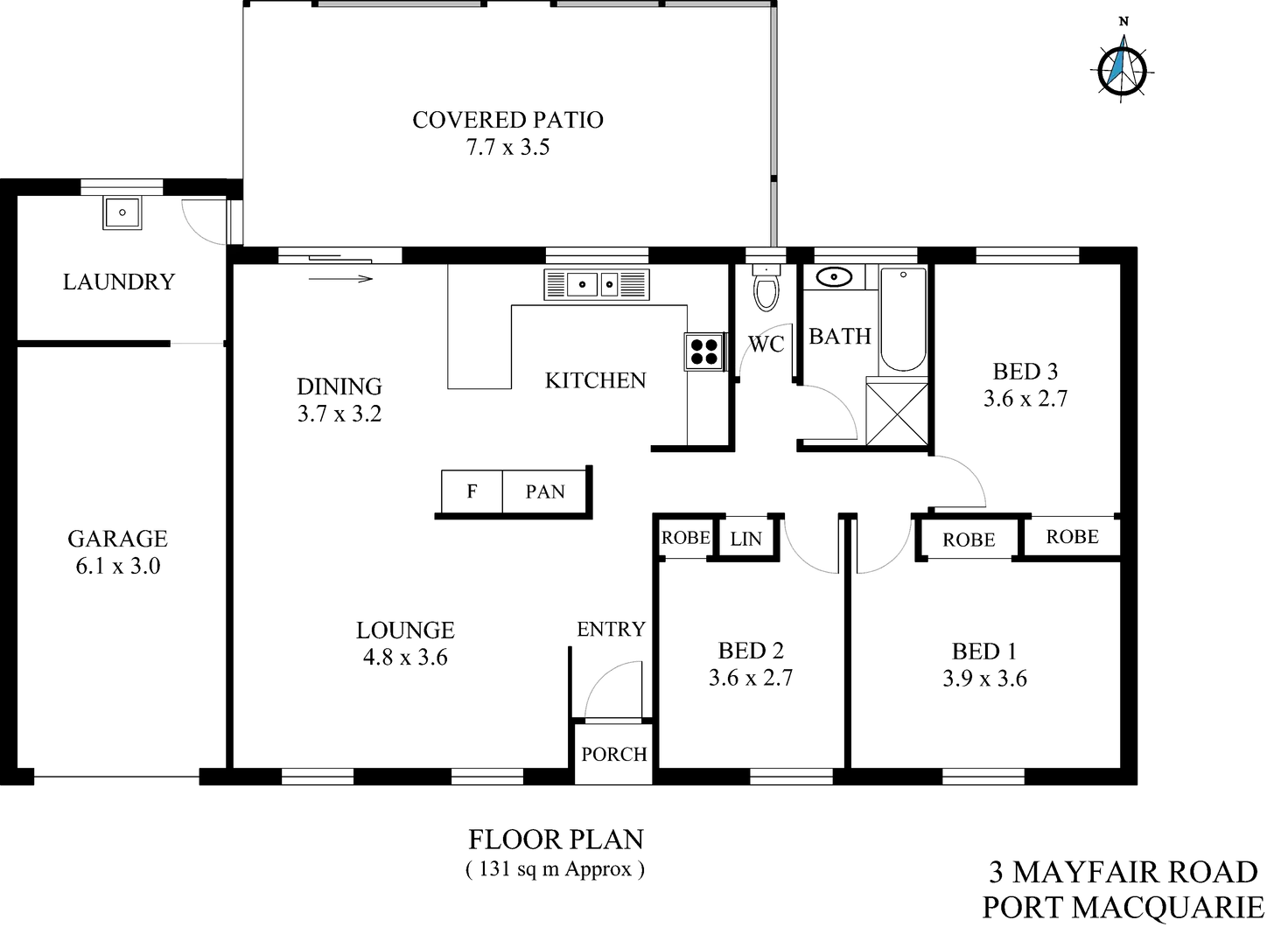 Floorplan of Homely house listing, 3 Mayfair Road, Port Macquarie NSW 2444