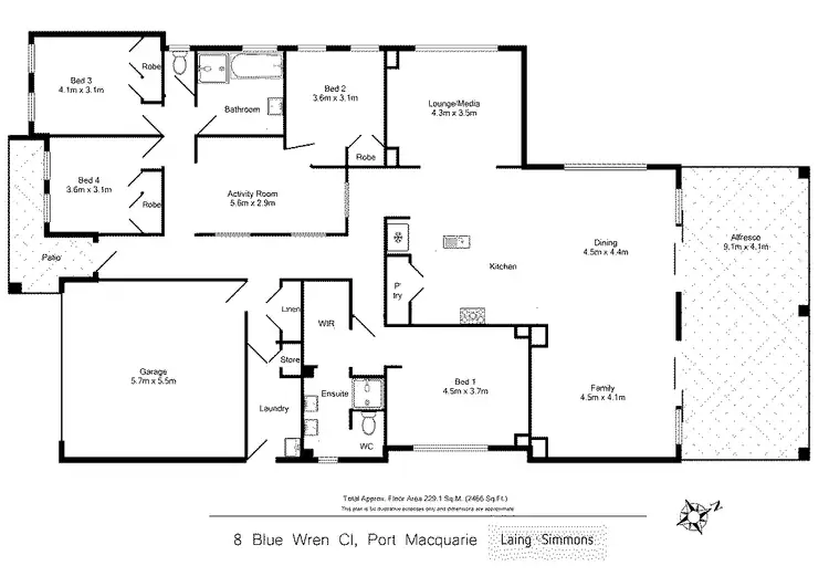 Floorplan of Homely house listing, 8 Blue Wren Close, Port Macquarie NSW 2444