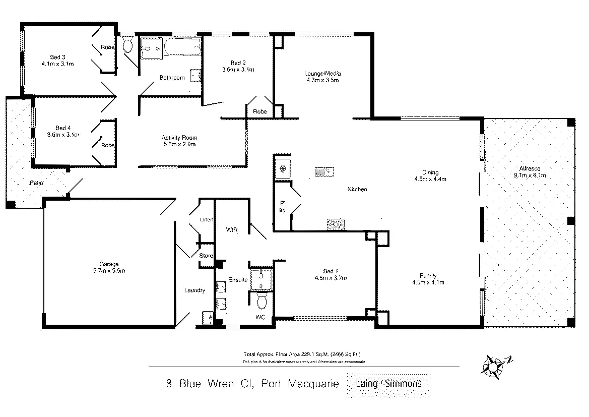 Floorplan of Homely house listing, 8 Blue Wren Close, Port Macquarie NSW 2444