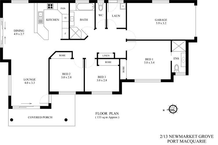 Floorplan of Homely house listing, 2/13 Newmarket Grove, Port Macquarie NSW 2444