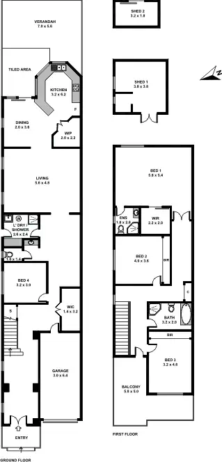 Floorplan of Homely semi-detached listing, 83A Park Road, Rydalmere NSW 2116