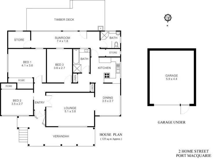 Floorplan of Homely house listing, 2 Home Street, Port Macquarie NSW 2444
