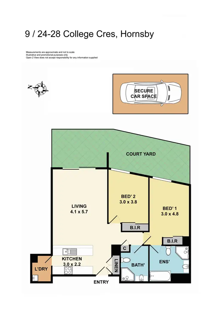 Floorplan of Homely unit listing, 9/24-28 College Crescent, Hornsby NSW 2077