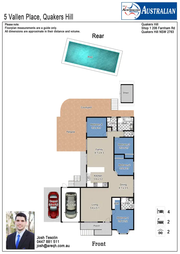 Floorplan of Homely house listing, 5 Vallen Place, Quakers Hill NSW 2763