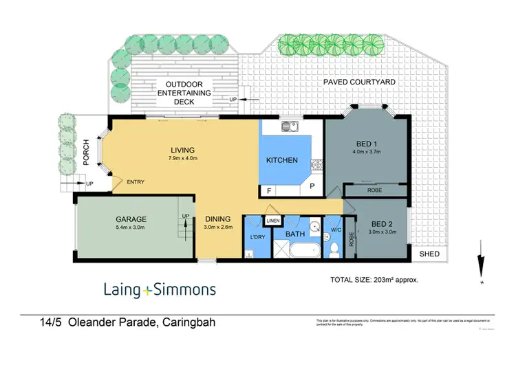Floorplan of Homely villa listing, 14/5 Oleander Parade, Caringbah NSW 2229