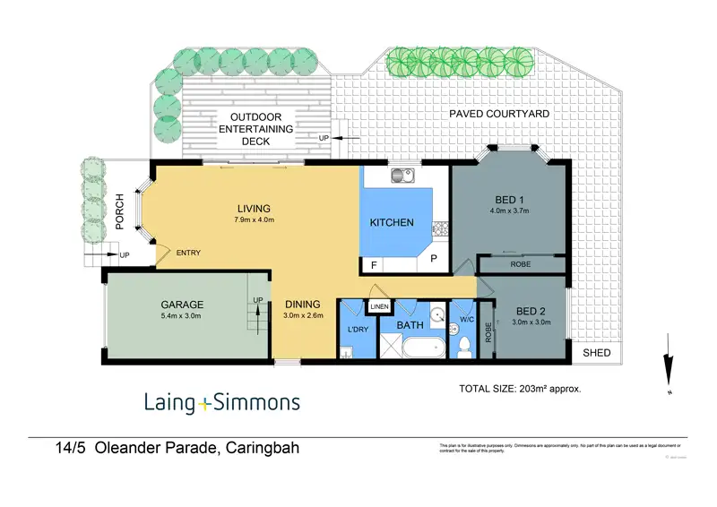 Floorplan of Homely villa listing, 14/5 Oleander Parade, Caringbah NSW 2229