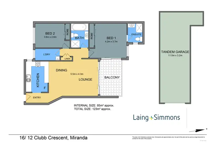 Floorplan of Homely apartment listing, 16/12-14 Clubb Crescent, Miranda NSW 2228