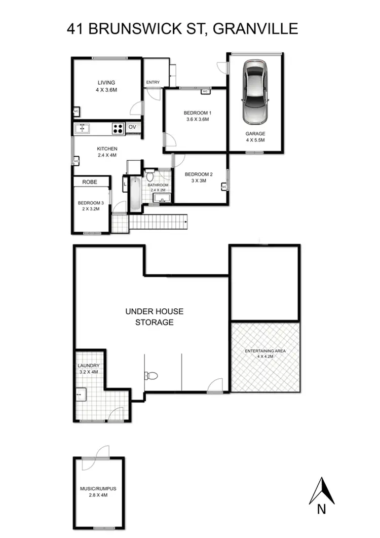 Floorplan of Homely house listing, 41 Brunswick Street, Granville NSW 2142