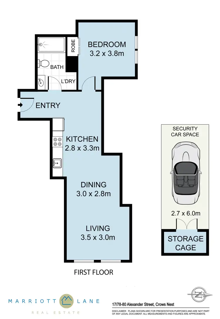 Floorplan of Homely unit listing, 17/78-80 Alexander Street, Crows Nest NSW 2065