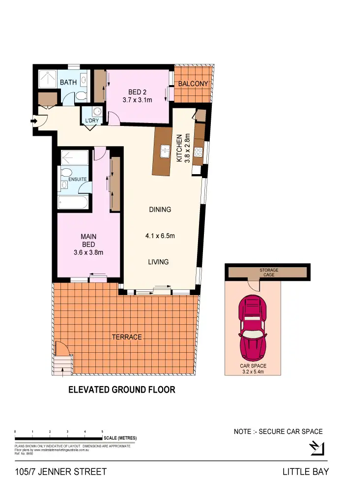 Floorplan of Homely unit listing, 105/7 Jenner Street, Little Bay NSW 2036
