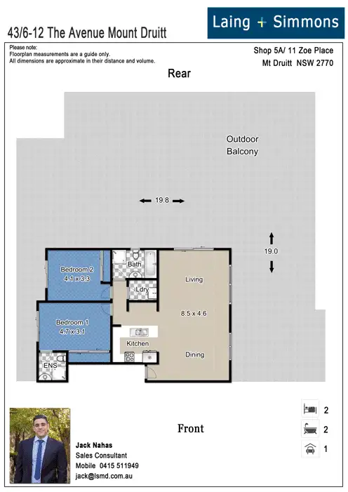 Floorplan of Homely unit listing, 43/6-12 The Avenue, Mount Druitt NSW 2770