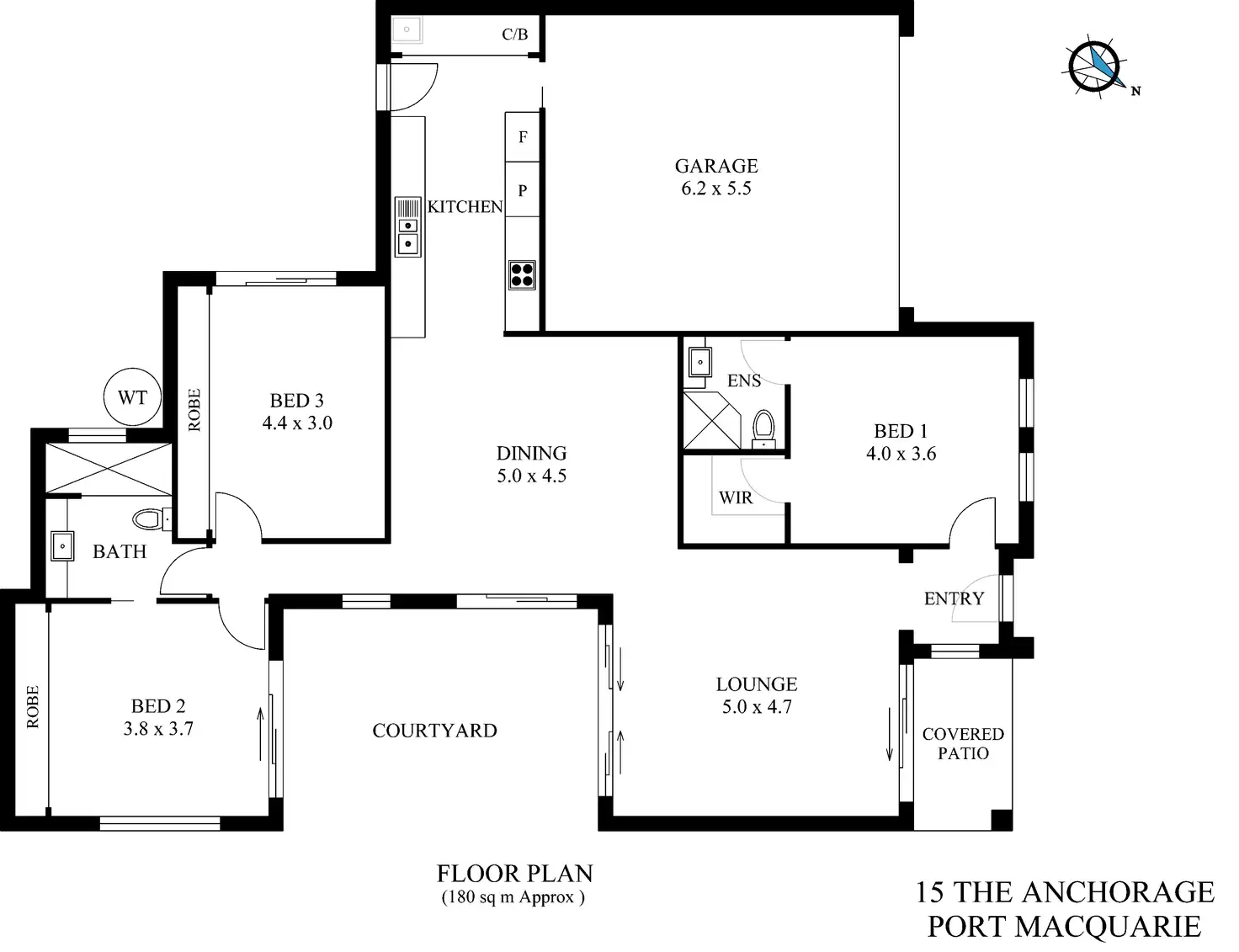 Floorplan of Homely house listing, 15 The Anchorage, Port Macquarie NSW 2444