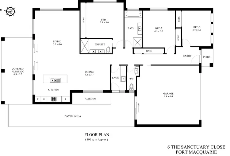 Floorplan of Homely house listing, 6 The Sanctuary Close, Port Macquarie NSW 2444