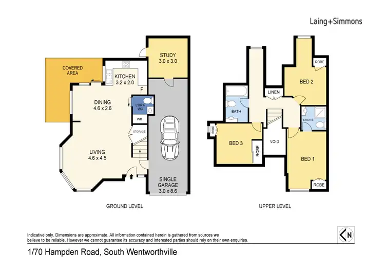 Floorplan of Homely townhouse listing, 1/70-72 Hampden Road, South Wentworthville NSW 2145