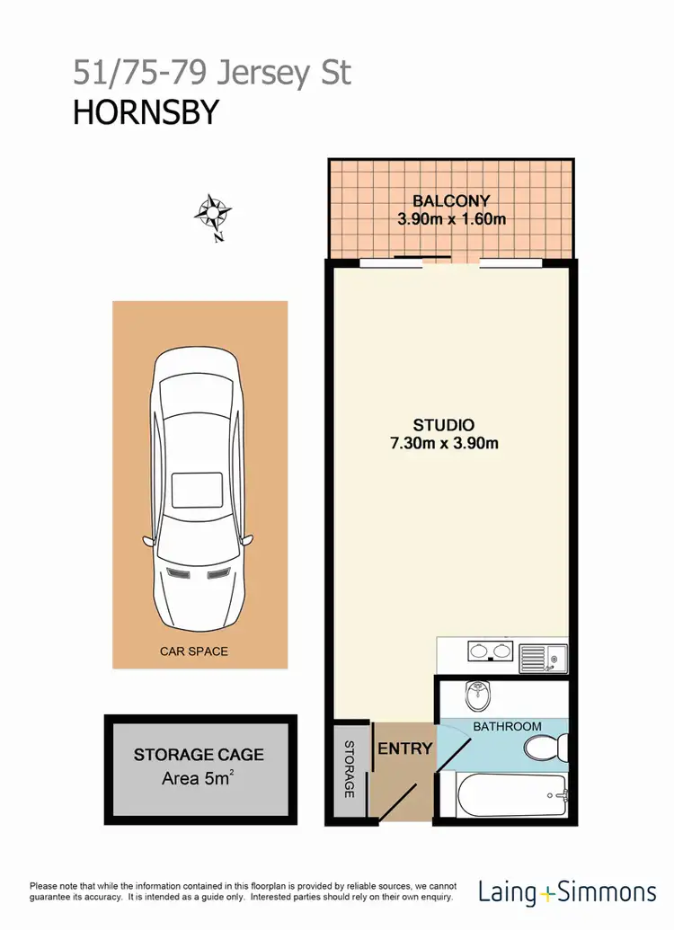 Floorplan of Homely apartment listing, 51/75 Jersey Street, Hornsby NSW 2077