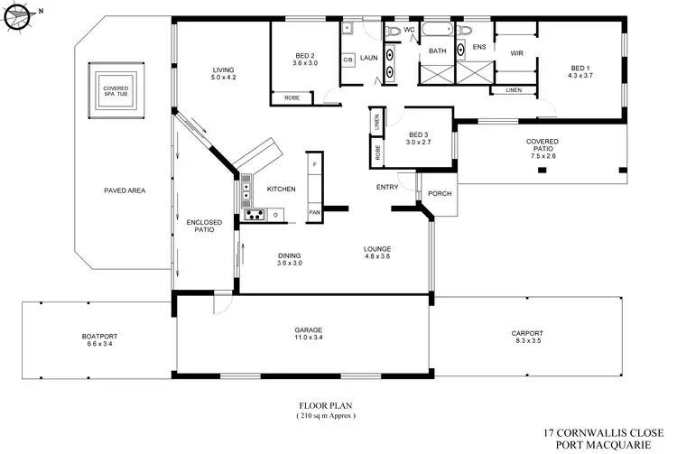Floorplan of Homely house listing, 17 Cornwallis Close, Port Macquarie NSW 2444