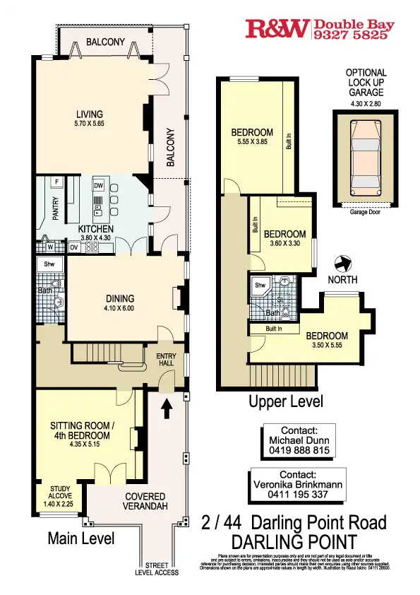 Floorplan of Homely apartment listing, 2/44 Darling Point Road, Darling Point NSW 2027